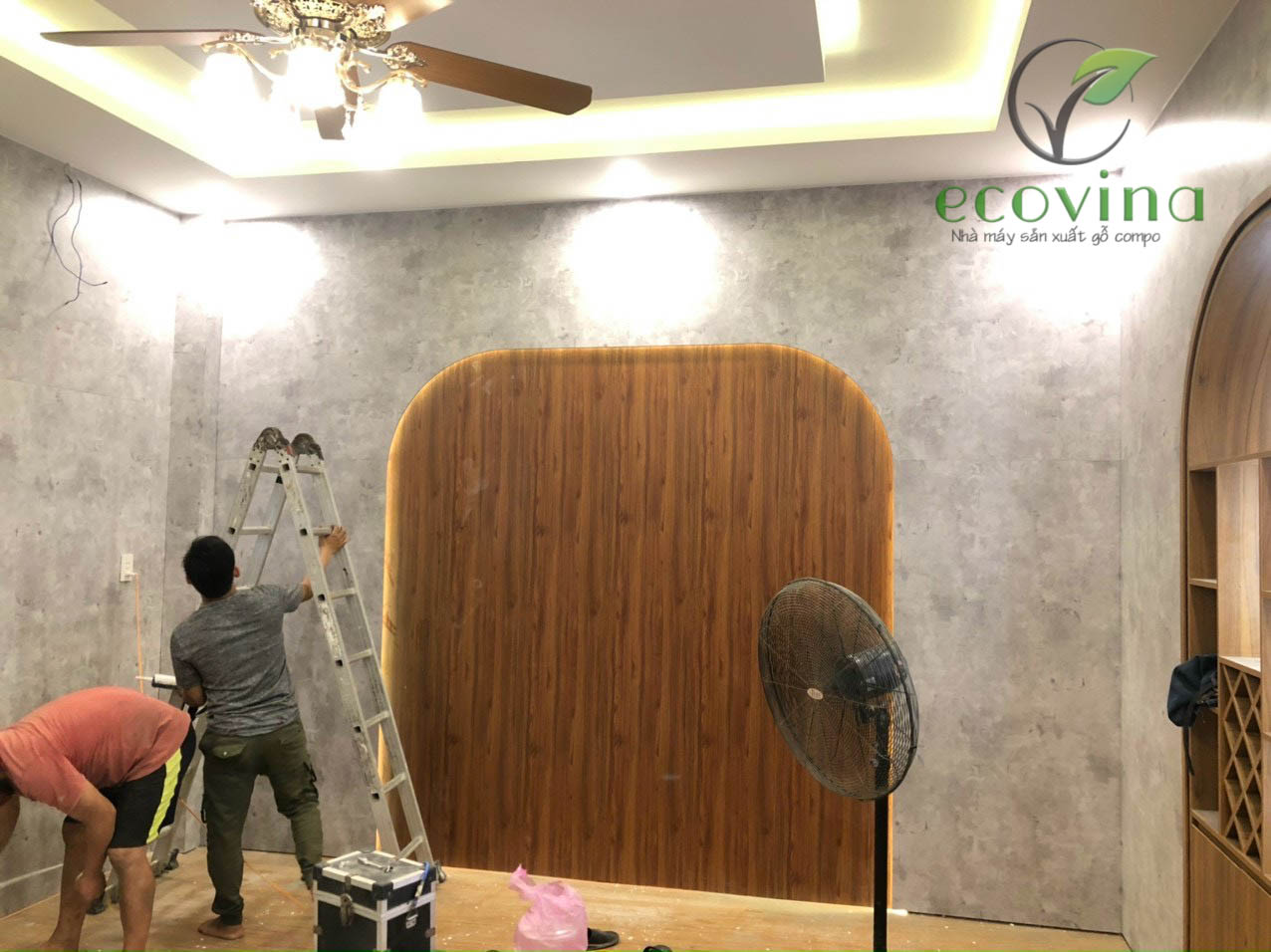 Các sản phẩm tấm nhựa ốp tường composite giả gỗ Ecovina
